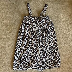 Cheetah print bath wrap.